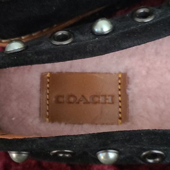 COACH REXY ROCCASIN EMBELLISHED MOCCASIN FLATS - Picture 4 of 8